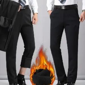 겨울등산바지 남자 겨울 정장 기모 슬랙스 바지 팬츠 중년