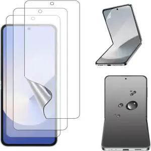 삼성 갤럭시 Z 플립 7용 BYUIHS 3팩 매트 스크린 프로텍터 내부 화면 자가 치유 TPU 필름 스크래치 방지