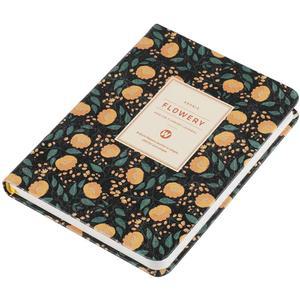 플라워리 저널, 플래너 노트북 및 캘린더 일정 정리기(블랙 아도니스, A6(7인치)