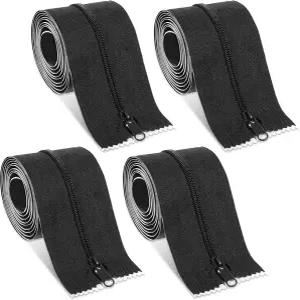 브루슬라드 4 롤 헤비 듀티 지퍼 3인치 x 7피트 도어 테이프 온실 건설 현장용 자가