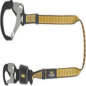 DUEALT 6피트 랜야드 싱글 외부 흡수기 D-링 끝에 알루미늄 스냅 후크 앵커 철근 포함