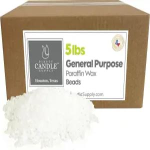 범용 파라핀 왁스 비드 5파운드 - 양초 제조 통조림 방수 가구/금속 보존 DIY 프로젝트용 벌크 왁스. 100