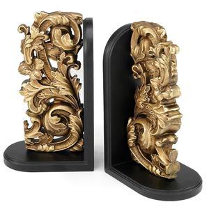 AELS 빈티지 헤비 듀티 북엔드, 북을 위한 장식용 독특한 소박한 북엔드 선반 지지대, 책/영화/CD용 스토퍼, 농가 장식, 브론즈 골드 & 블랙