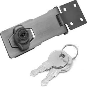 4인치 키드 해스프 잠금장치 얼라이크 트위스트 노브 캐비닛 서랍 공구함 다른 문 1팩(블랙)