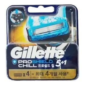질레트 프로쉴드 5중날 면도기날 4개입 휴대용면도기