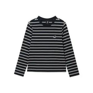 캉골 우먼스 스트라이프 스탠다드핏 긴팔 티셔츠 3542 네이비 379424