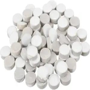 메카닉시티 200g 공예용 세라믹 모자이크 타일 대량 키트 정원 디딤돌 컵 매트용 원형 흰색