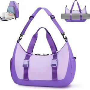 요가 매트 홀더가 있는 여성용 우마다 짐 가방 신발 수납공간이 더플 다목적 여행 운동 댄스 스포츠