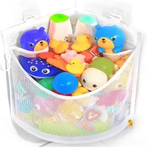 KPH 목욕 장난감 정리함 대용량 코너에 메시 보관함 빠른 건조