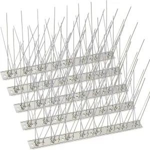 KKY 버드 스파이크 스테인리스 스틸 베이스 금속 조류 퇴치 네일 펜스 키트 10.8피트 10팩의 비둘기 및
