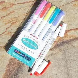 트윈형광펜 제브라 트윈닙 형광펜 MILDLINER Bright 컬러 5색세트