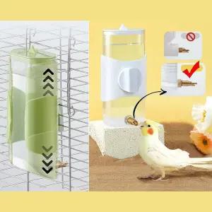 앵무새 높이조절 급수기 280ml 걸이식 새 물통 조류용 BzM9+6ugp