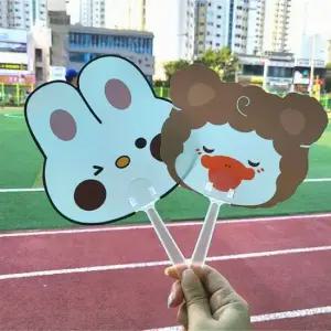 동물모양 휴대용 부채 양 부채 어린이부채 캐릭터부채