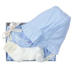 갤러리아 신생아 백일 BL)리본플라워자수SET바디슈트양말세트(36313-604-10/810-0