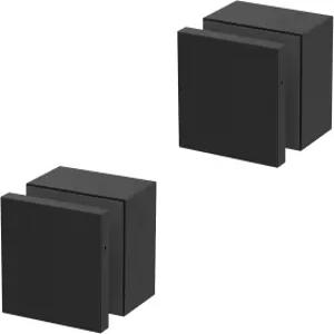 스테인리스 스틸 유리 클램프 스탠드오프 스퀘어 대형 헤비 듀티 2인치(3/8인치) 1/2인치 및 9/16인치 두께