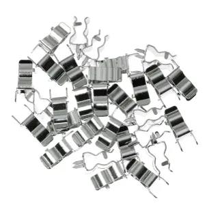 SQXBK 퓨즈 클립 30PCS 황동 도금 주석 홀더 5x20mm 유리 세라믹 튜브 퀵 퓨즈용