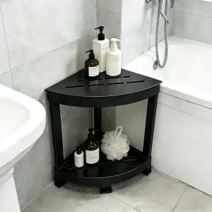 크라운펀 샤워 풋레스트 내부 샤워를 위한 HIP 방수 스툴 다리 면도용 코너 벤치 작은 공간을 배플 수납