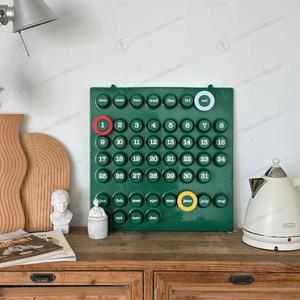 스타일 레트로 플립 캘린더 시계 수동 장식 책상 타이머 위한 생산성 북유럽 영구 집중력 계획을