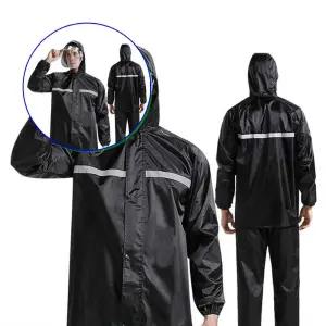 쌍문상회 배달 오토바이 상하의우비세트 US-0041