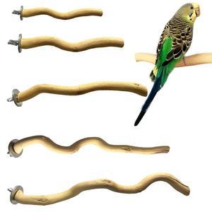 알라존 5 PCS 내추럴 앵무새 농어 사랑새 잉꼬 위한 앵무새를 버디 등반 스탠딩 스탠드 나무 작은 새 가지