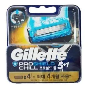 질레트 프로쉴드 5중날 면도기날 4개입 휴대용면도기
