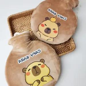 겨울철 동물캐릭터 온수주머니 보온커버 손난로 휴대용 따뜻한 물통 파우치 실내