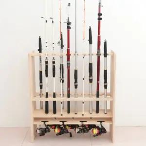 아름데코 데드 원목 낚시거치대 로드20구+릴7구