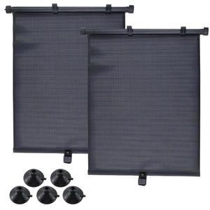 Dnyta 2팩 자동차 창문 그늘막, 접이식 텔레스코픽 롤러 셔터형 차량용 측면 윈드실드 선 자외선과 혹독한 햇빛을 효과적으로 차단합니다