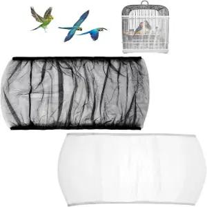 엘리베이트테크 2Pcs 새장 시드 캐처 부드러운 에어리 네트 가드 커버 신축성 있는 유니버설 액세서리 적합