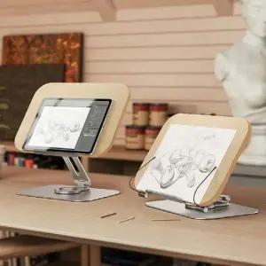 북홀더 360도 회전 각도조절 북스탠드 휴대용독서대 책거치대