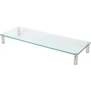 마우스보관 다용도 강화유리 받침대 거치대 모니터 수납 투명(대)