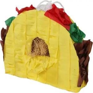 천연 둥지 재료를 사용한 펜 플랙스 타코 피나타 - 중대형 조류에게 안전 모든 케이지에 다채롭고 재미있는