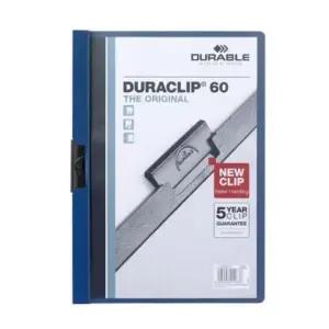 듀라클립화일 2209 A4 60매수용 군청색 클립화일 투명화일 파일 파일클립 문서보관