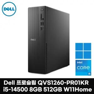 델컴퓨터 QVS1260-PR01KR 윈도우11홈 PC본체 인텔i5 슬림데스크탑 기업용PC