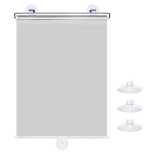 홈 침실 자동차용 드릴 리트랙터블 롤러 윈도우 쉐이드 없음 W / 3 석션 컵, 블랙 블랙아웃 블라인드 임시 커버 커튼 49 21