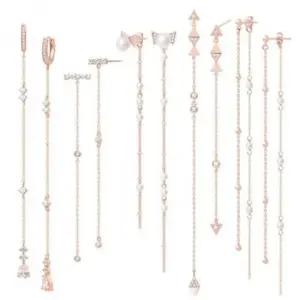 원터치귀걸이 롱 드롭 귀걸이 Gold-pin 진주 로 14K 14k금침귀걸이