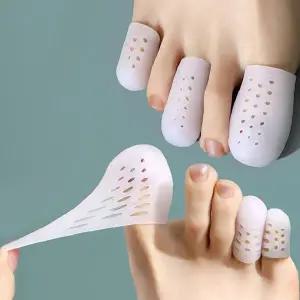 실리콘 발가락 보호캡 6p 통풍구멍 하이힐 신발 압박완화 발끝 충격흡수 밴드형
