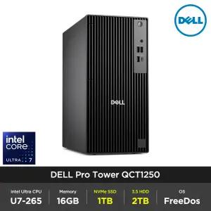Dell Pro Tower QCT1250 인텔 코어 Ultra7 265 16GB 1TB 2TB FD 사무용 주식 업무용 컴퓨터