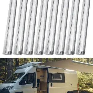 Zonon 8개 차양 레일 C 채널 60cm 알루미늄 스트립 카라반 캠퍼반 캠핑 텐트 액세서리용