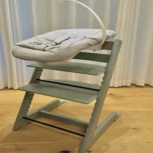 트리트랩뉴본세트 스토케 (하이체어 글레시어그린+뉴본 그레이+베이비세트+트레이)