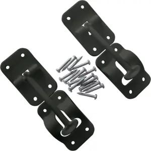 Camp N 3 1/2인치 RV 도어 홀더 및 래치 - 캠핑카 트레일러 캐치 T 스타일 OEM 하드웨어가 포함된 블랙 2