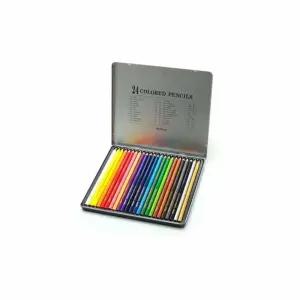 24색 연필 틴 케이스 전문가문화색연필24 세트 미술 파스텔 전문가용