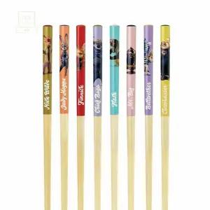 스토어-소유 스케이터 주토피아 캐릭터 나무젓가락 8P 가정용식사젓가락