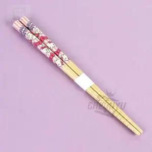 스토어-소유 헬로키티 캐릭터 나무젓가락 3P세트 급식젓가락