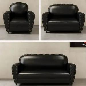 2인용 소파 클래식 블랙 촬영 소파 스튜디오 인용