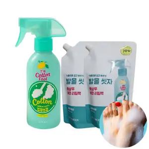 온더바디 코튼풋 발을씻자 풋샴푸 레몬 510ml+레몬향 리필 500ml 2개