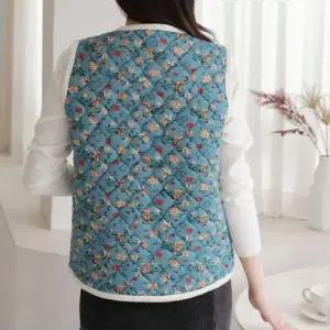 김장조끼 할머니 꽃무니 빅사이즈