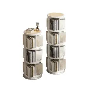 회전식 책장 회전책장 회전 책꽂이 원형 360도 4단 사각 회전책꽂이 돌아가