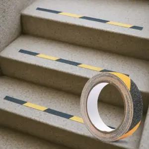 안전라인 미끄럼방지 테이프(2.5cmx5m) (옐로우블랙)