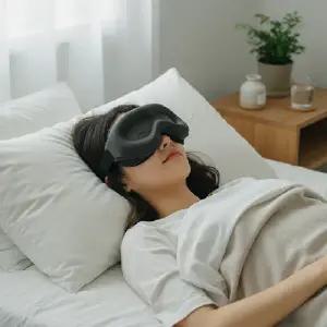 (색상 블랙)빛 차단 수면 안대 암막 여행용 낮잠 휴식 사무실 꿀잠 보조기구 3중 레이어 차광